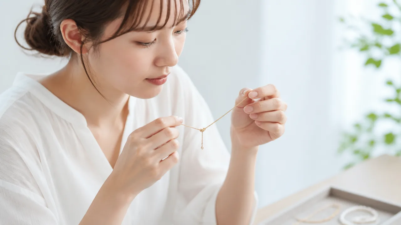 ネックレスを短くする結び方は？簡単な調整方法と注意点
