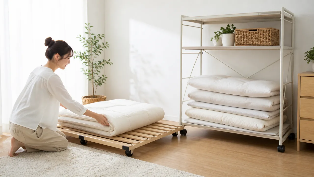 収納がない部屋の布団はどうする?すっきり片付く収納アイデア7選