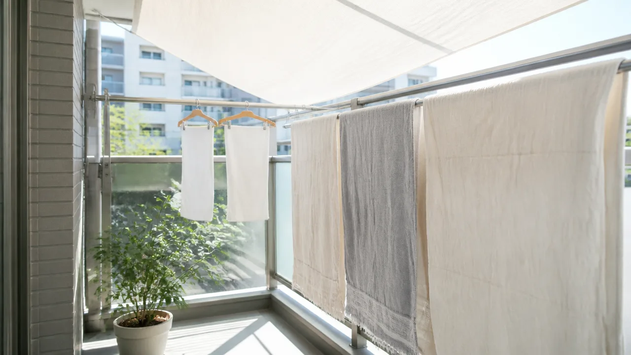 陰干しする場所がないときは?ベランダ・浴室・狭い部屋で干す方法